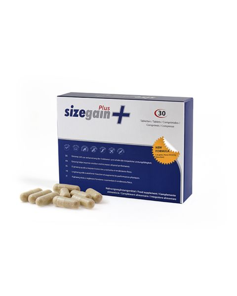 Nuevo SizeGain Plus, fórmula mejorada para aumentar la virilidad y potencia sexual. 