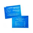 Individual sanitizing wipes, Box of 500 units.